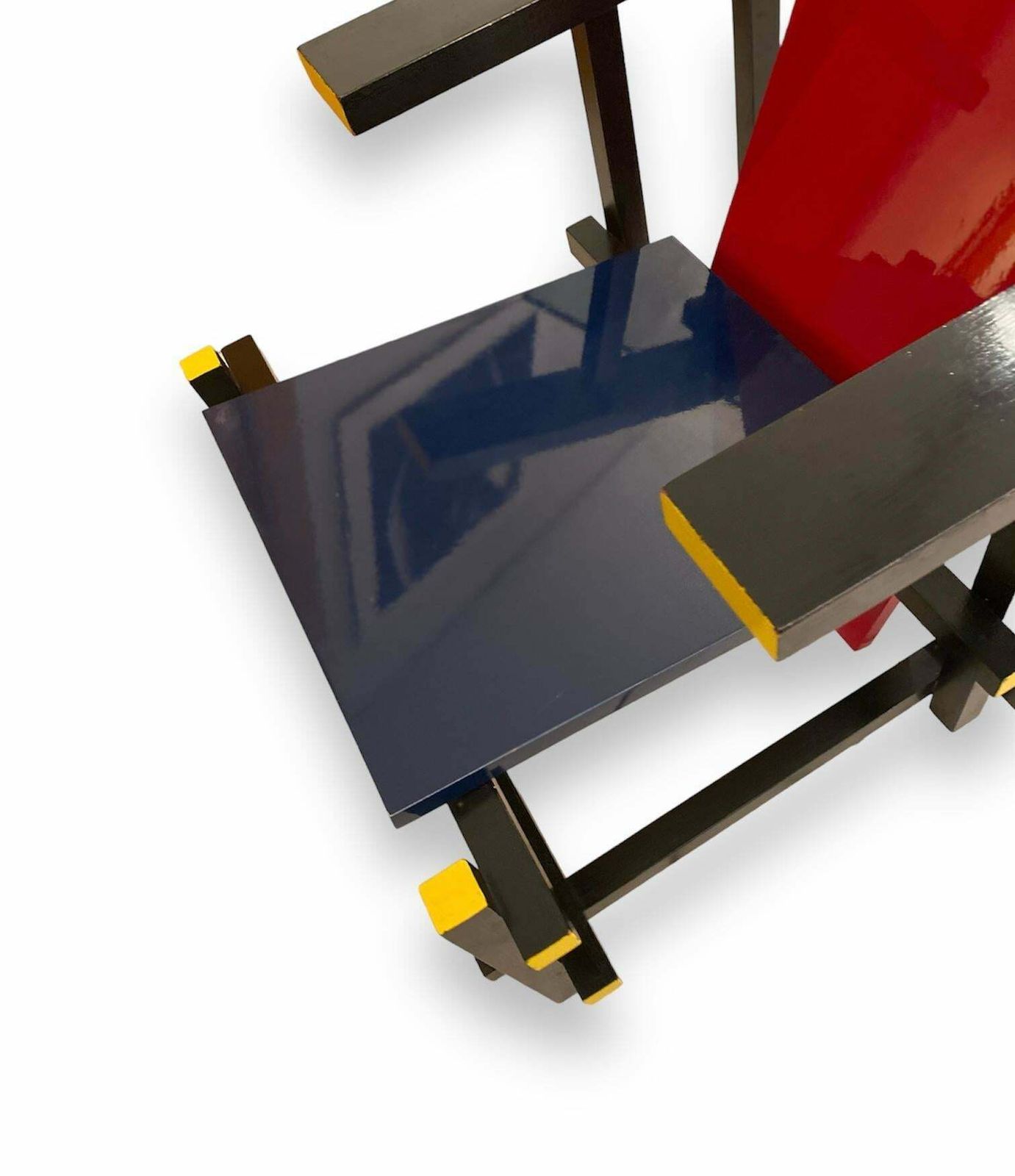 Red Blue Bauhaus Chair. Rietveld (Dlg) Chair Designed In 1918 photo vinterior