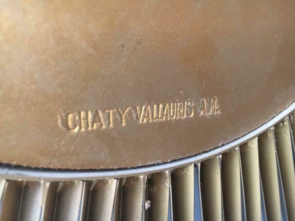 Large 100 Cm Sunburst Mirror Signed Chaty Vallauris  France 1950s photo vintage