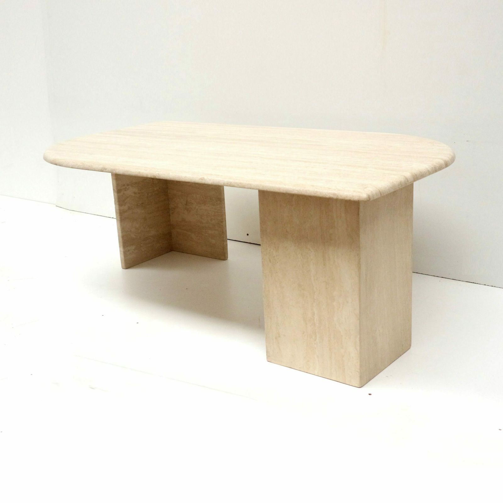 Italian Design Vintage Travertine Coffee Table Made In The 70s photo Furniture