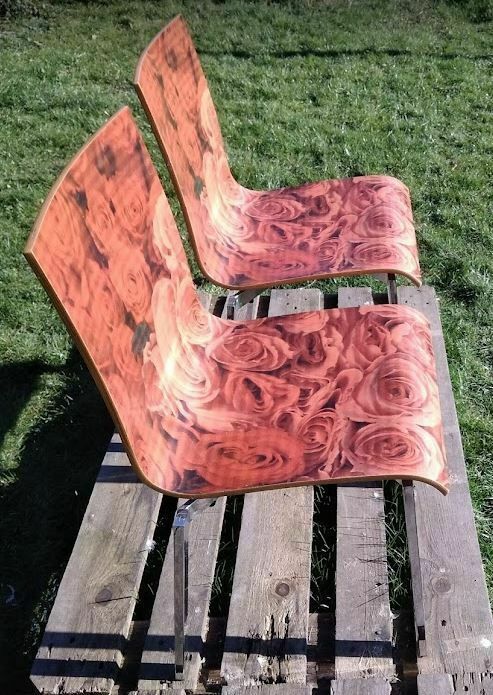 Duo Of Chairs With A Rose Motif photo for sale