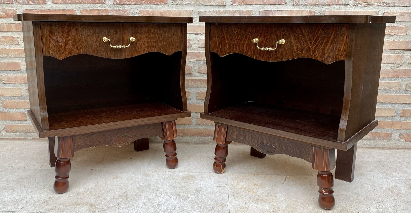 Mid 20th Century Wood Nightstands With One Drawer photo furniture