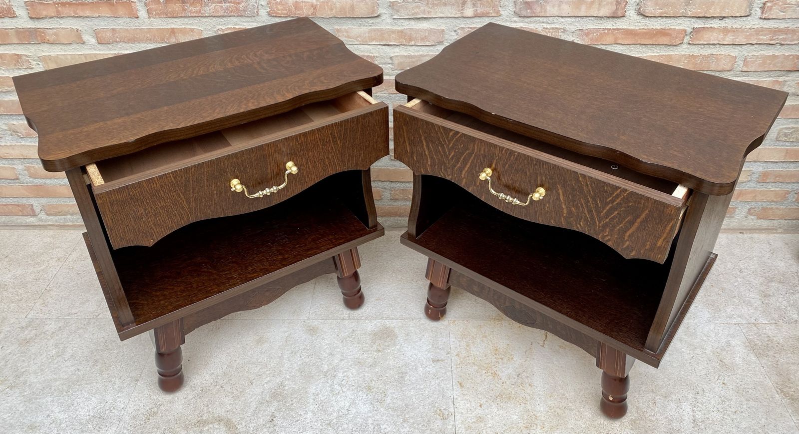 Mid 20th Century Wood Nightstands With One Drawer photo for sale