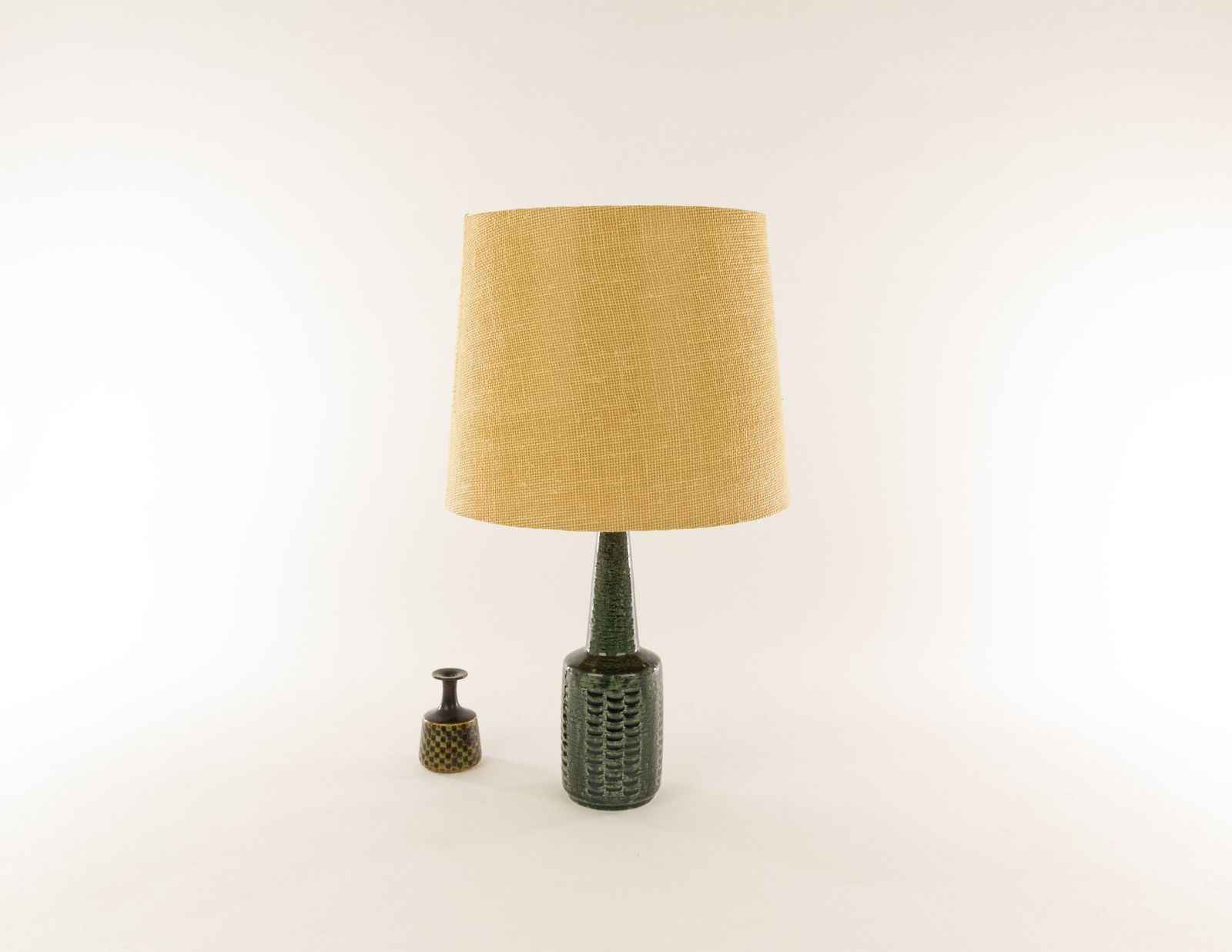 Pair Of Green Dl/21 Table Lamps By Linnemann Schmidt For Palshus, 1960s photo Lighting