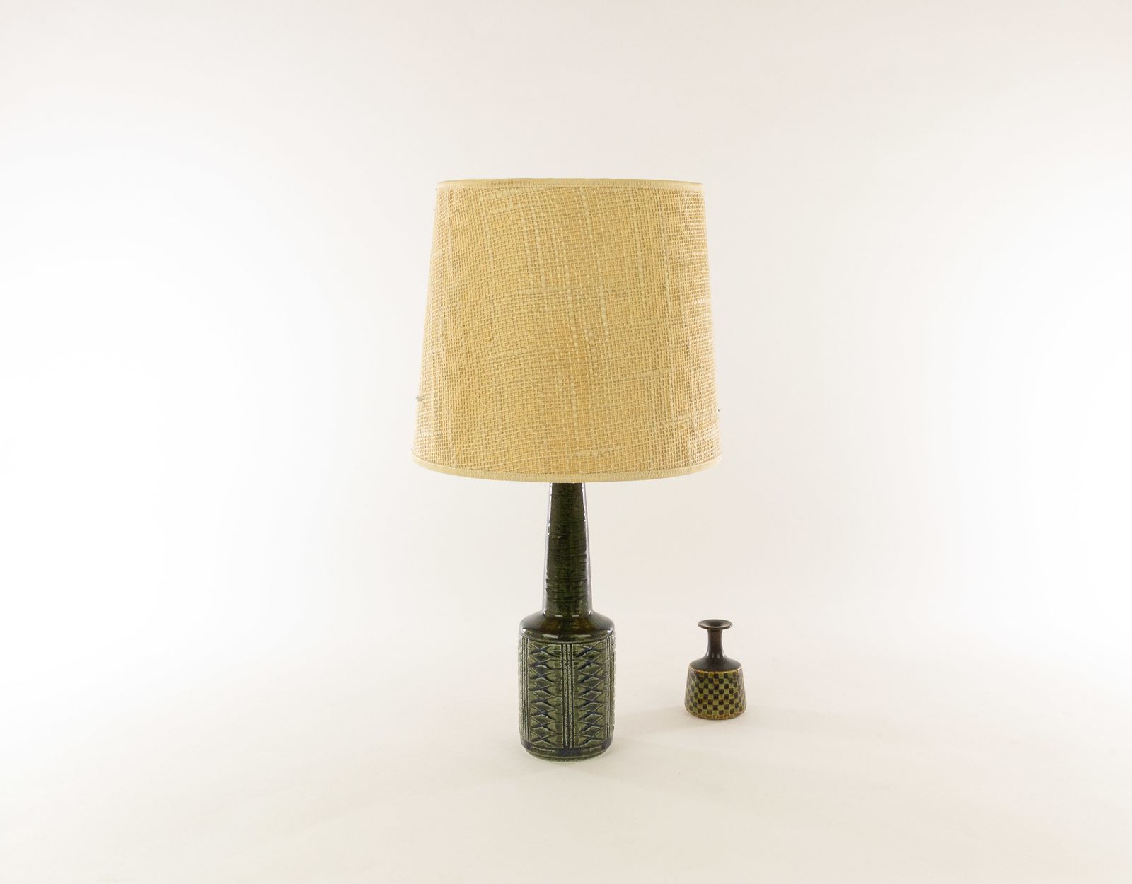 Pair Of Green Dl/21 Table Lamps By Linnemann Schmidt For Palshus, 1960s photo vinterior