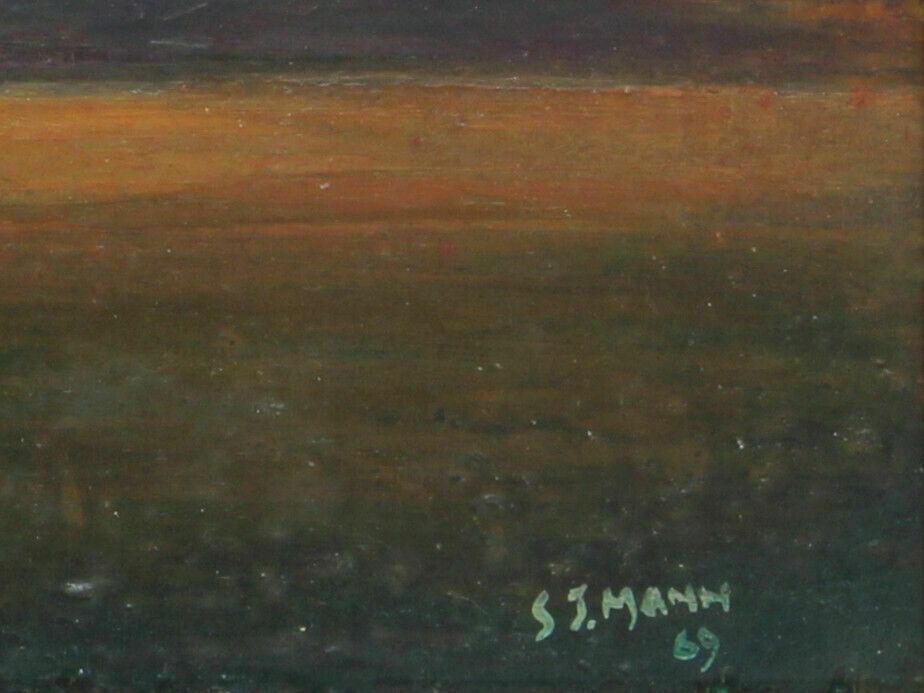Oil On Board By John Mann. Thurne Evening photo for sale