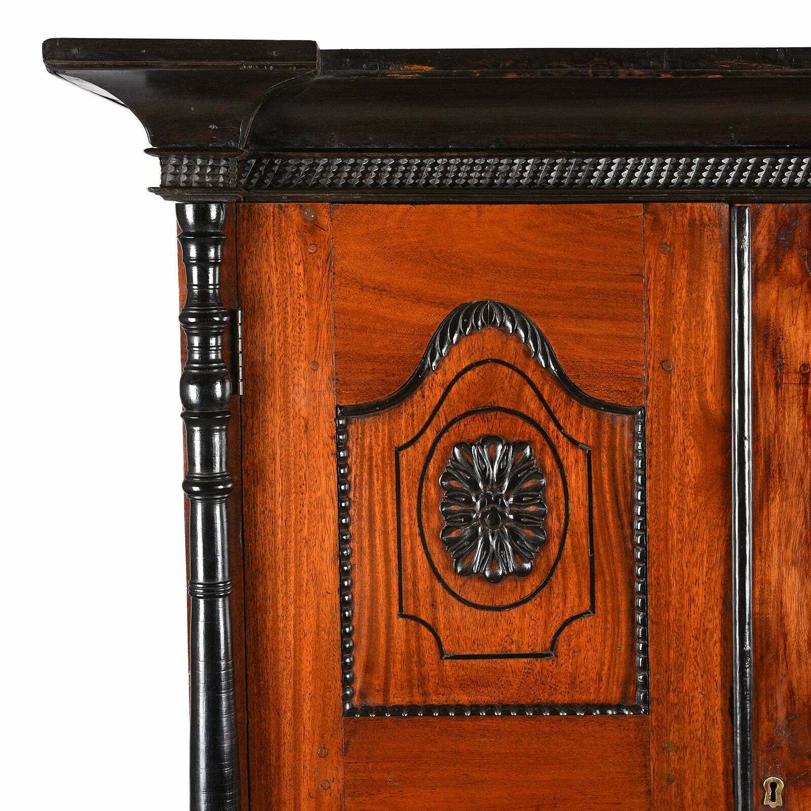 Indo Dutch Jackfruit & Ebony Cabinet From Sri Lanka,  19th Century photo furniture