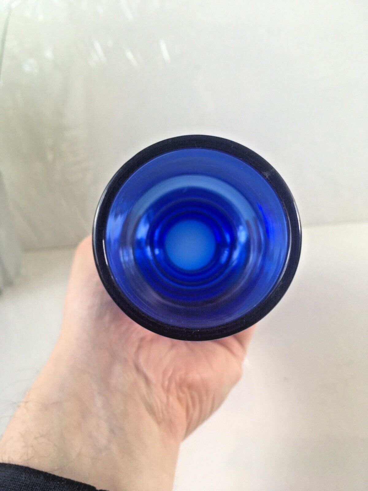 photo for sale Large Cased Scandinavian 60's 70's Style Hooped Glass Vase Japanese Riihimaki