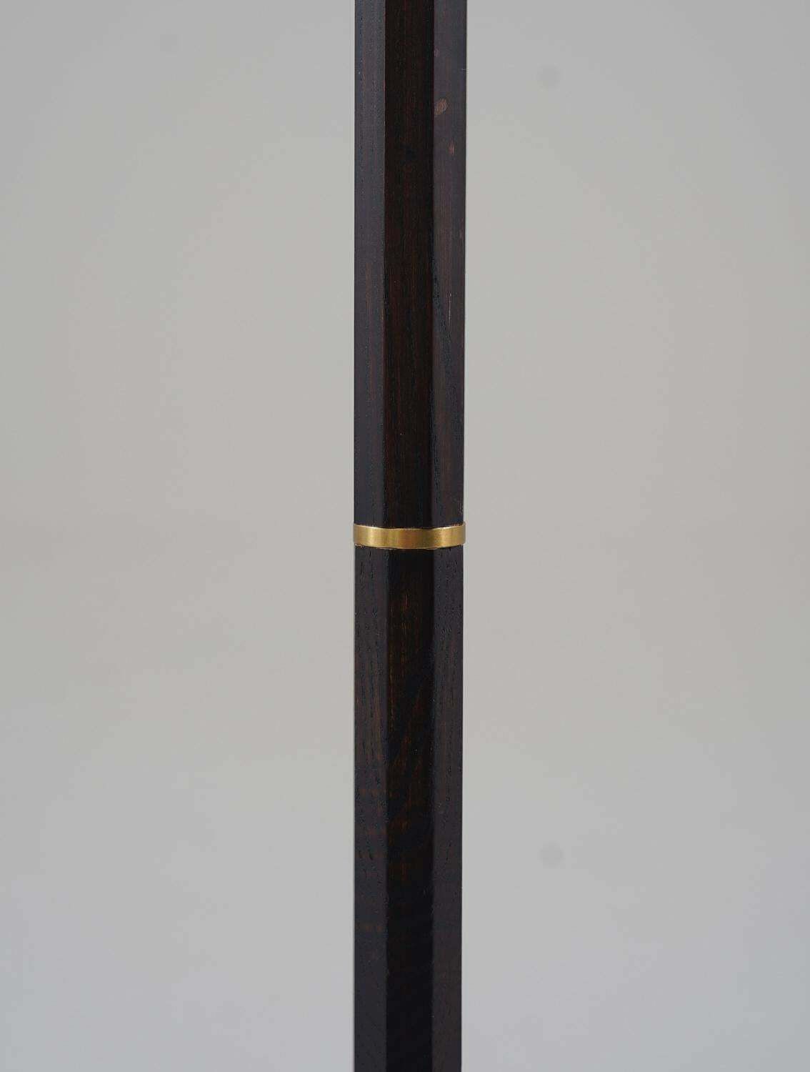 Swedish Brass And Wood Floor Lamp By Boréns photo Lighting