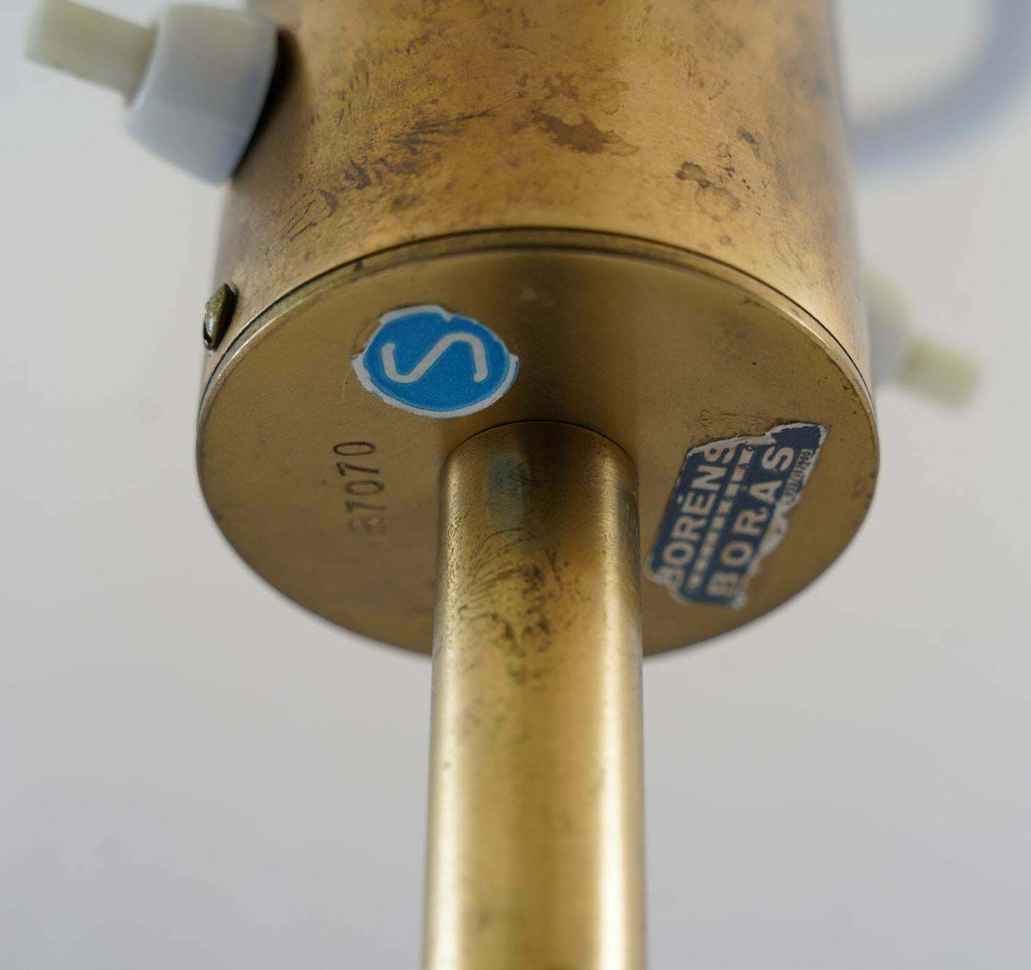 Swedish Brass And Wood Floor Lamp By Boréns photo vinterior