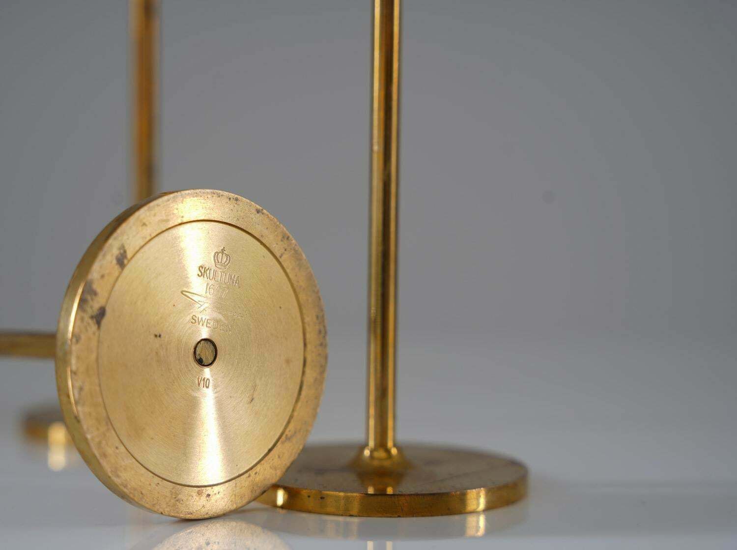 Swedish Candle Holders In Brass By Pierre Forsell For Skultuna photo 1066.0