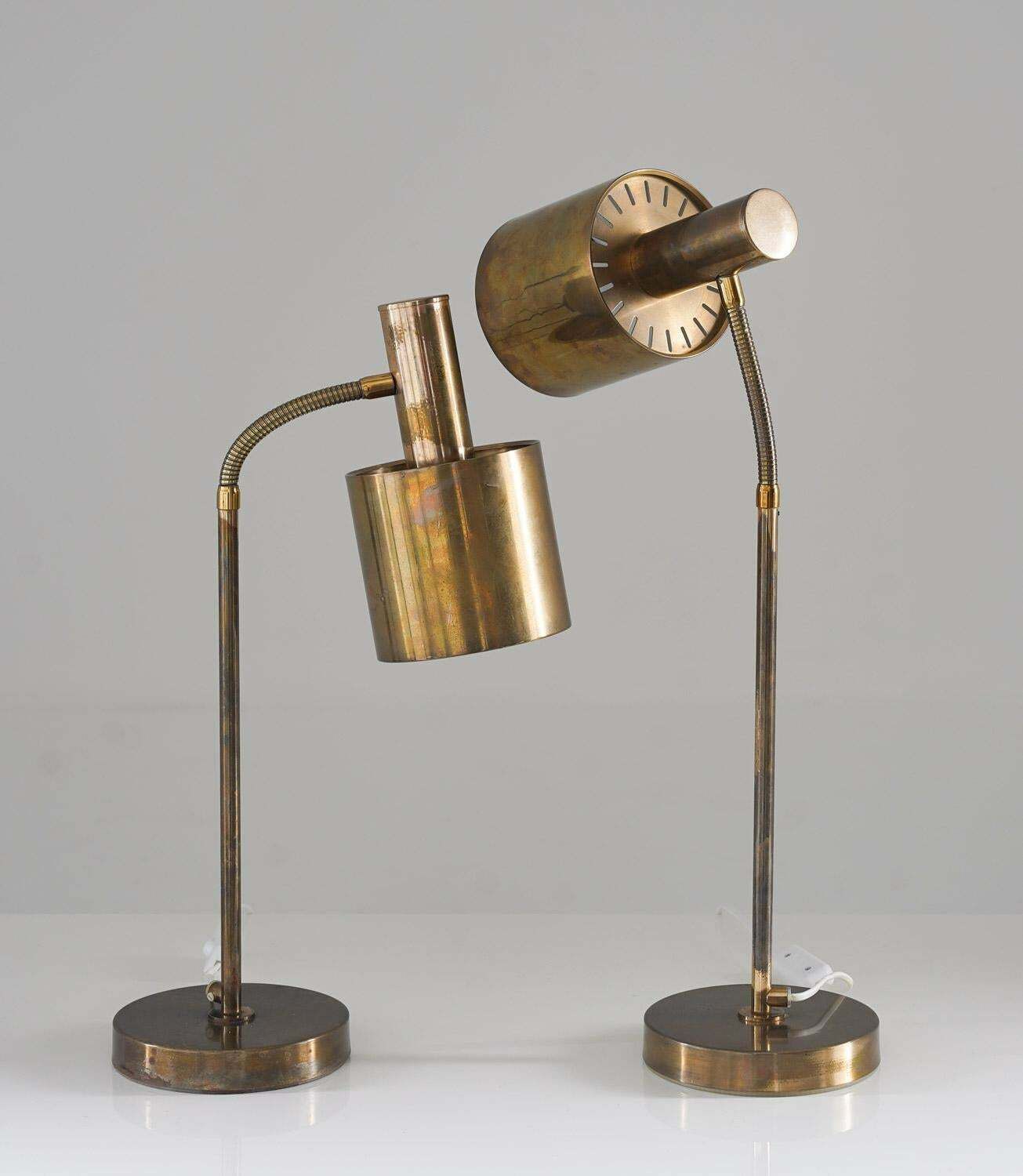Scandinavian Midcentury Table Lamps In Brass By Konsthantverk Tyringe photo furniture