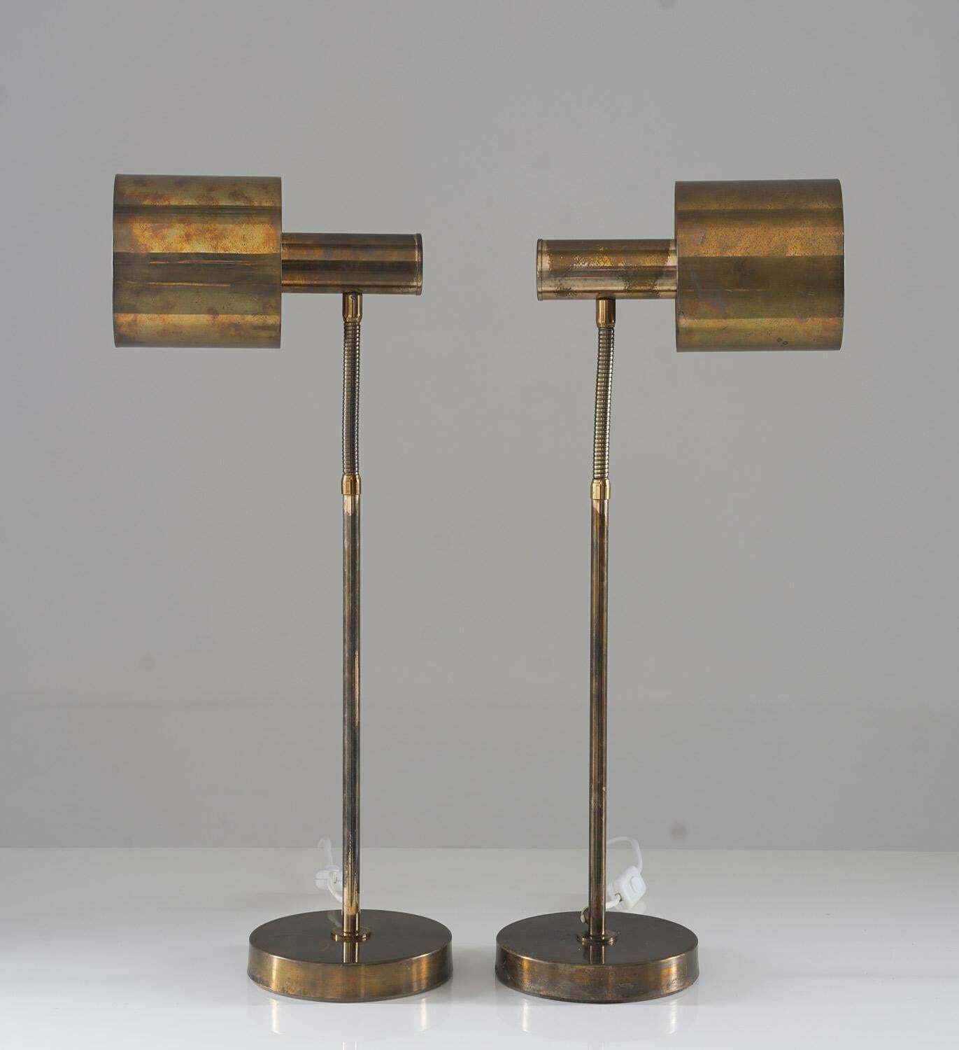 Scandinavian Midcentury Table Lamps In Brass By Konsthantverk Tyringe photo Lighting