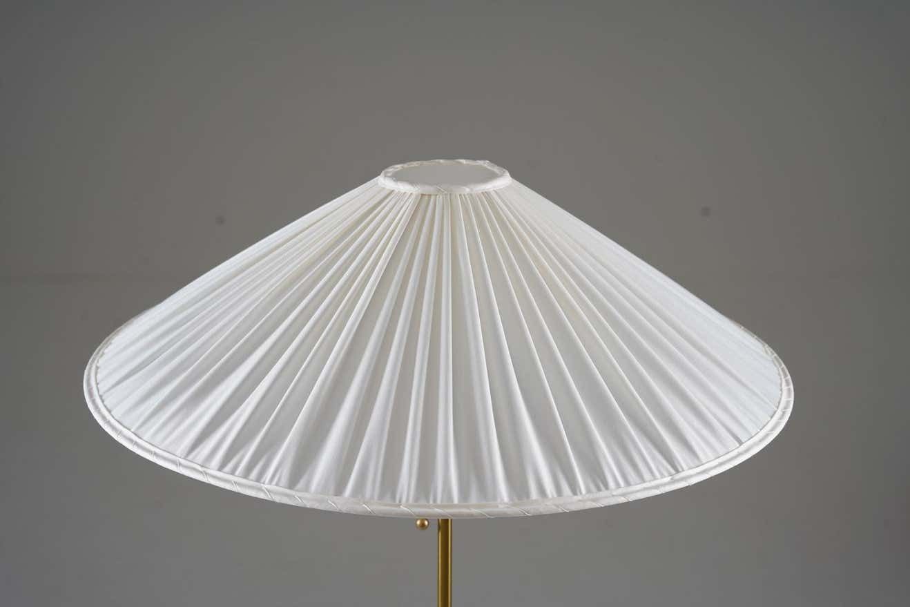 Scandinavian Midcentury Floor Lamp In Brass And Wood By Falkenbergs, Sweden photo Lighting