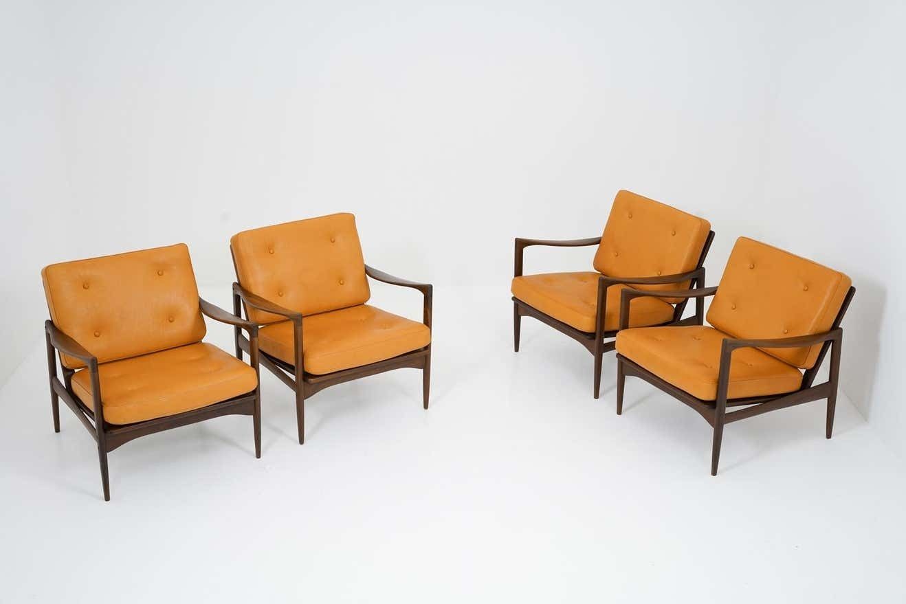 Midcentury Scandinavian Seating Group "Kandidaten" By Ib Kofod Larsen photo furniture