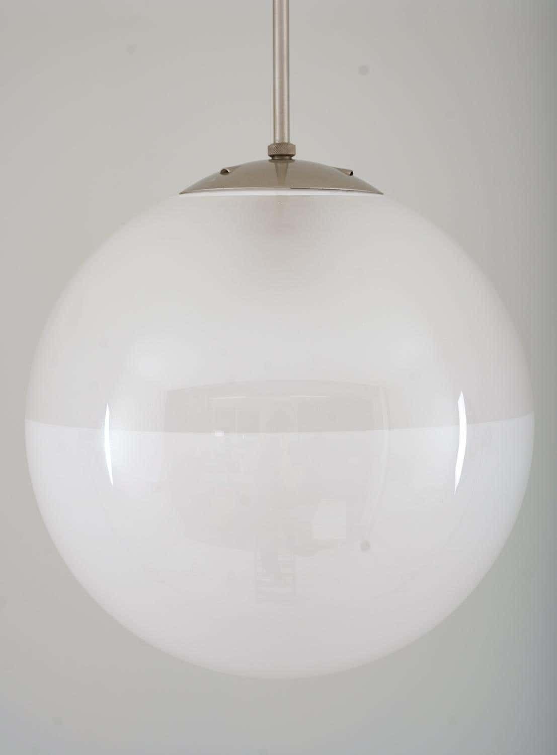 Set Of Four Glass Pendants By Böhlmarks, Swedish Modern, 1930s photo Lighting