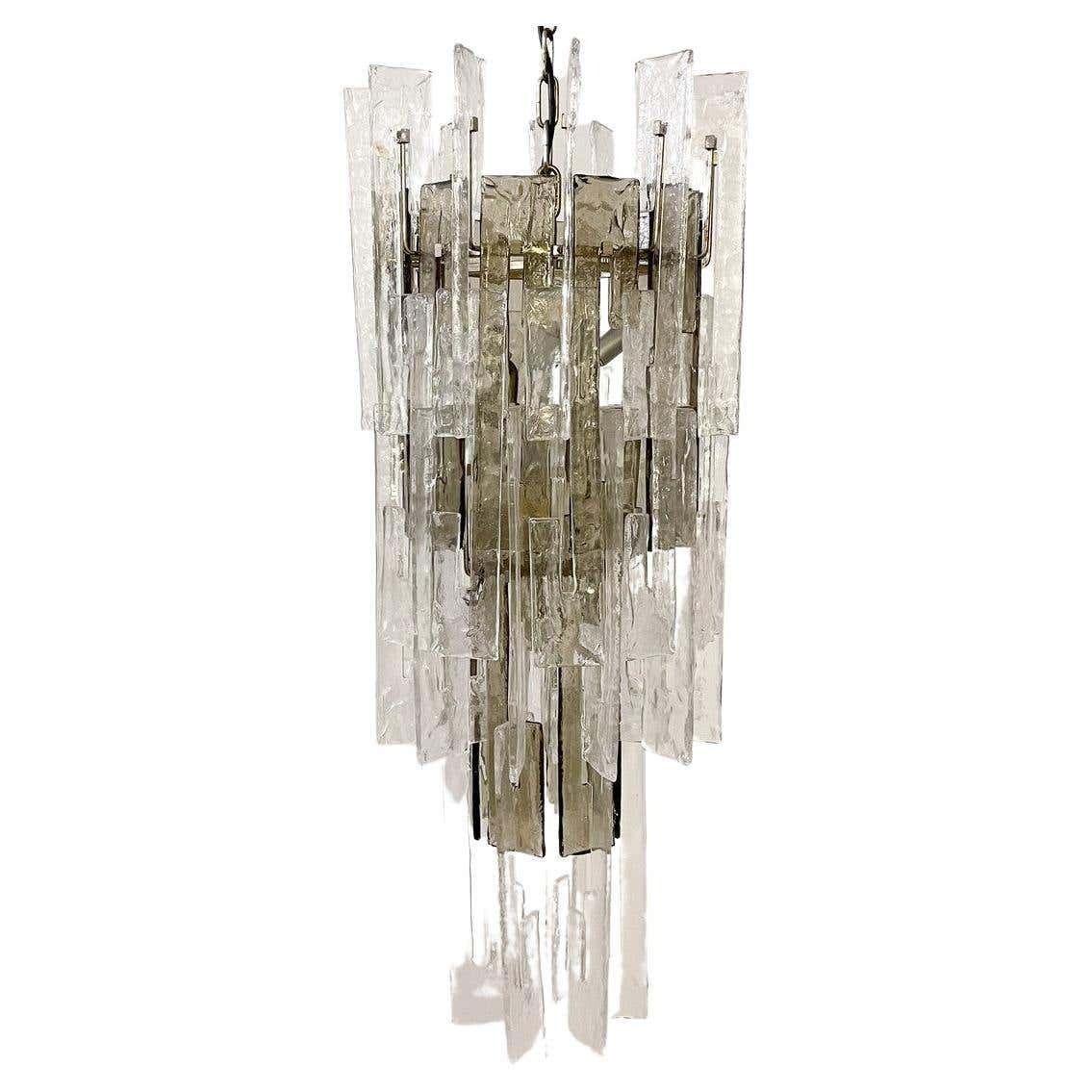 Mid Century Modern Italian Ceiling Light By Carlo Nason, Murano Glass, 1960s