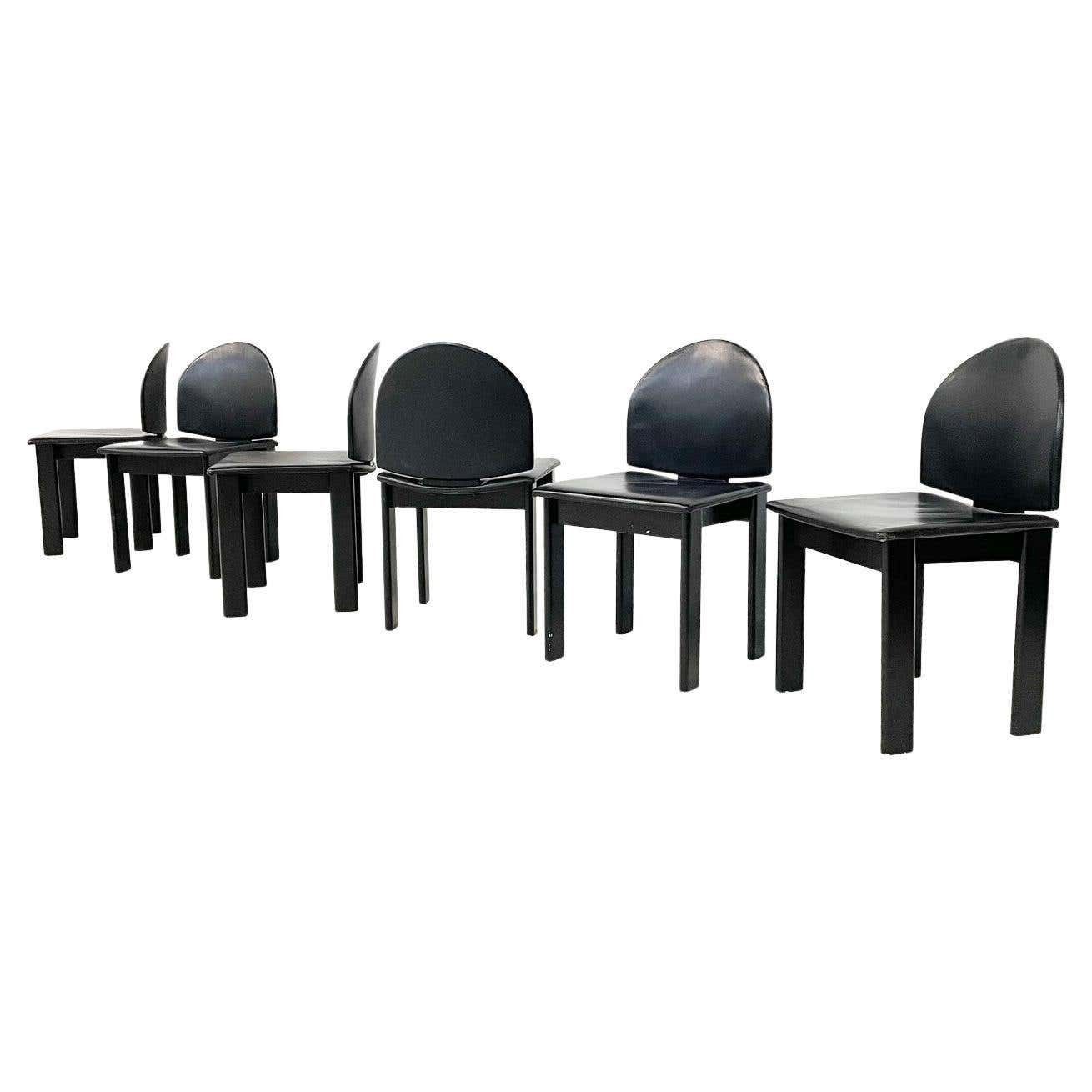 Mid Century Modern Set Of 6 Chairs For Mobil Girgi, Italy, 1970s