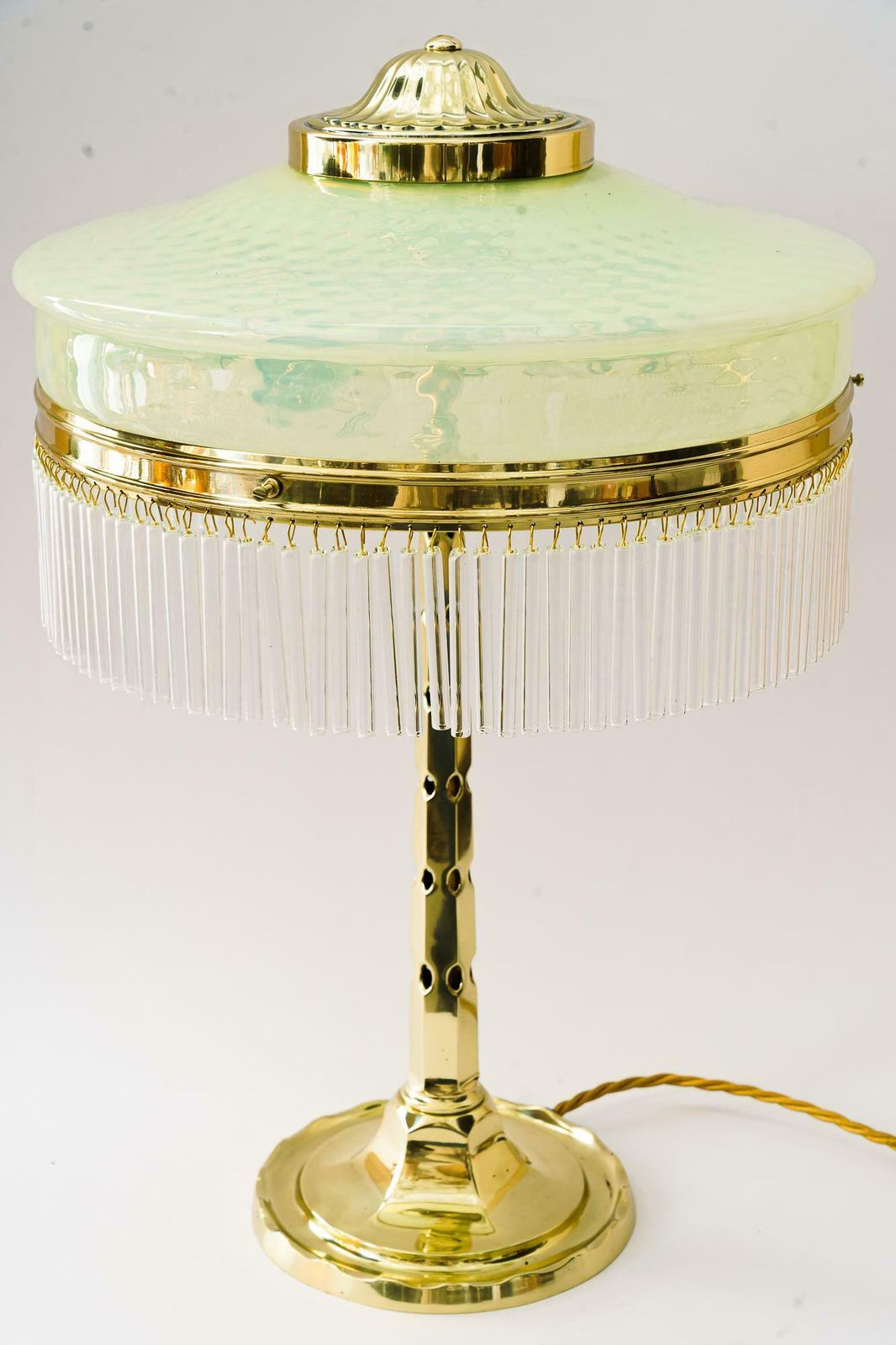 Art Deco Table Lamp With Originla Opaline Glass Shade Vienna Around 1920s photo furniture