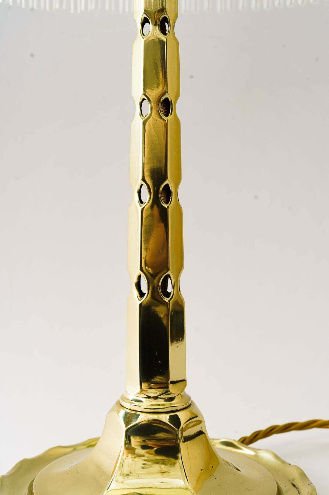 Art Deco Table Lamp With Originla Opaline Glass Shade Vienna Around 1920s photo buy