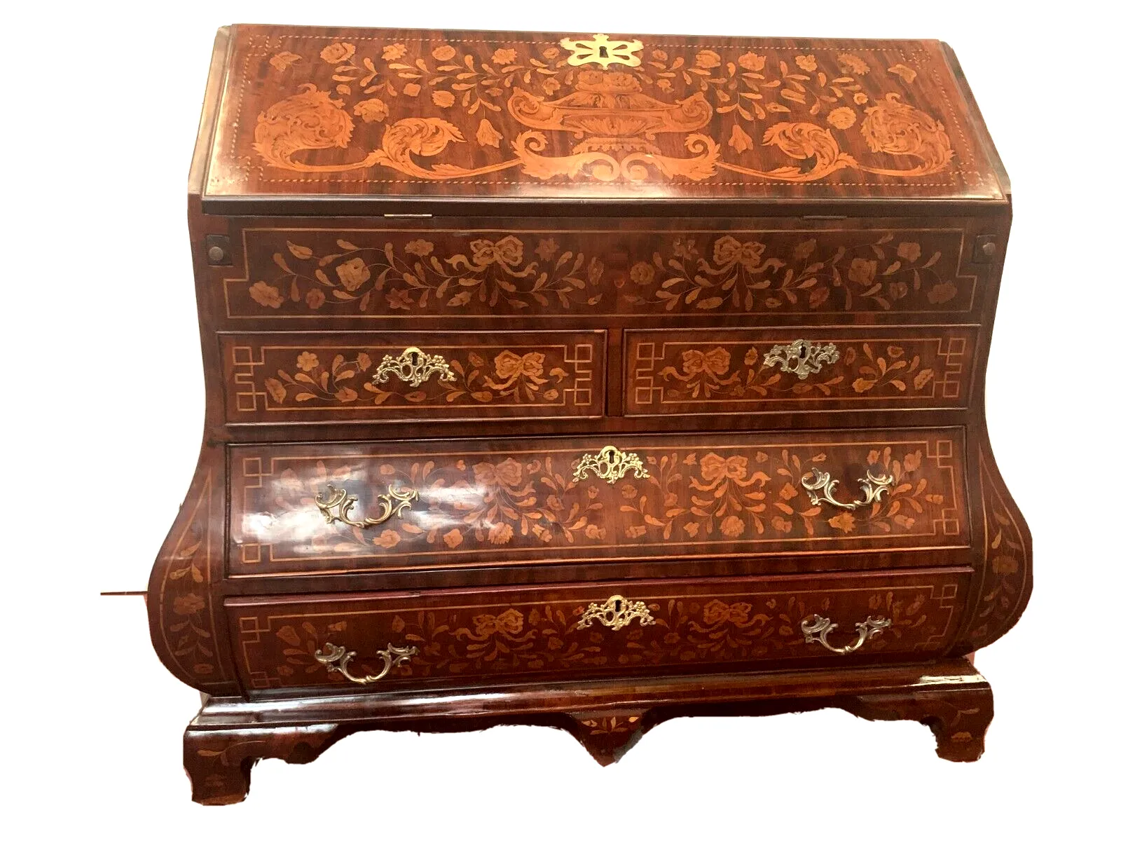 Scriban Chest Of Drawers In Dutch Marquetry XVIII Century photo furniture