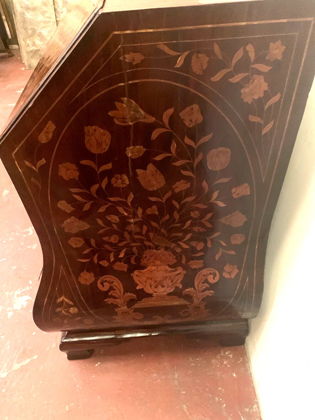 Scriban Chest Of Drawers In Dutch Marquetry XVIII Century photo Furniture