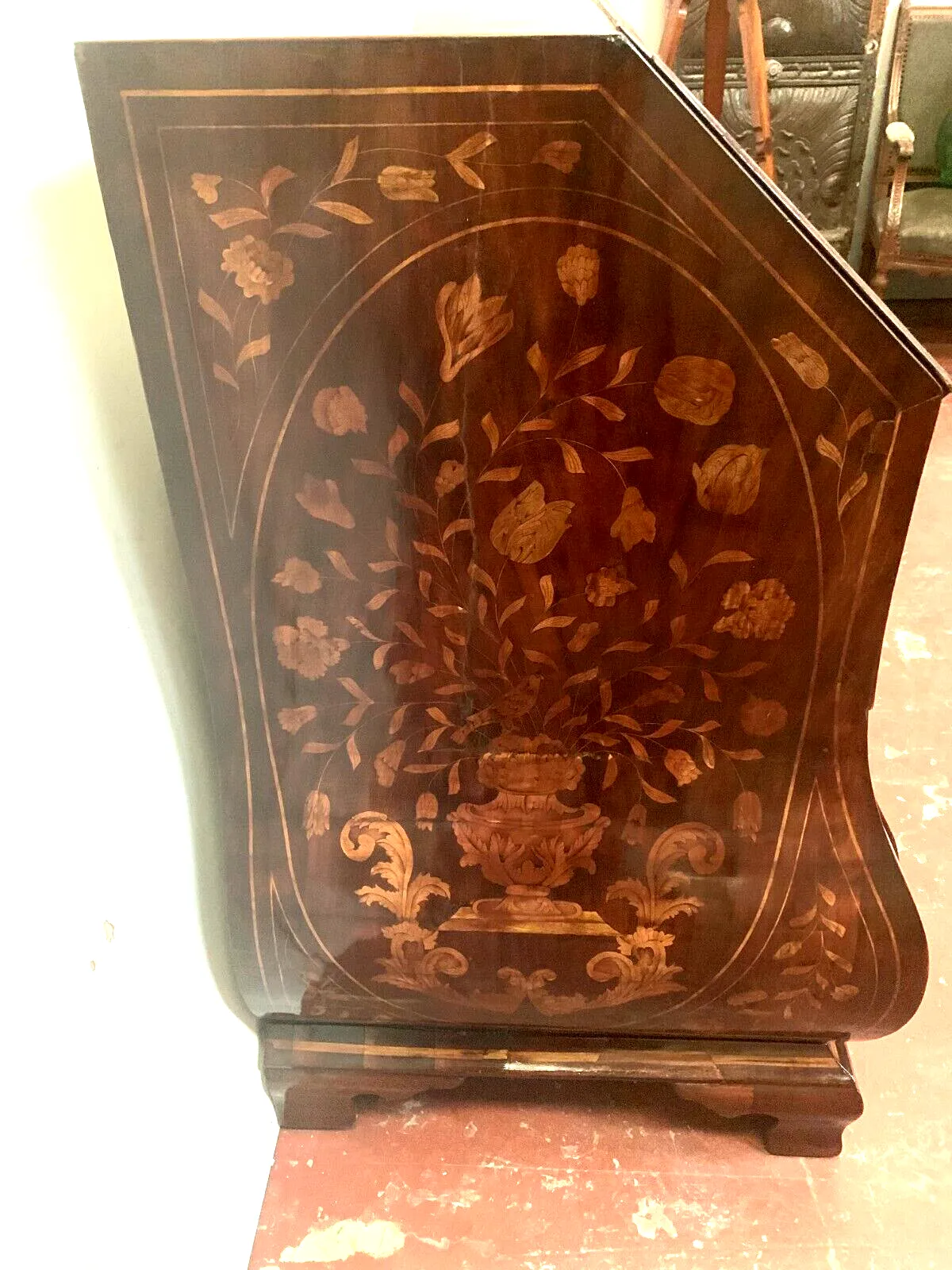 photo for sale Scriban Chest Of Drawers In Dutch Marquetry XVIII Century