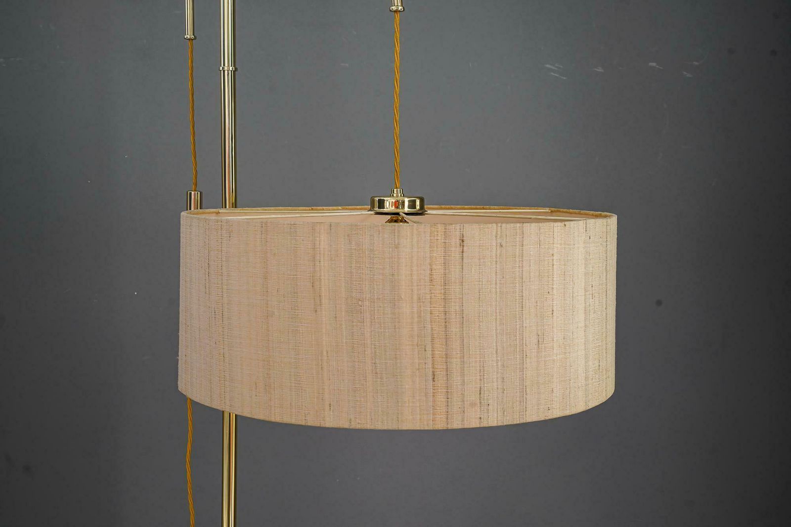 Rare And Big Adjustable Floor Lamp With Original Shade By Kalmar Around 1950s photo Lighting