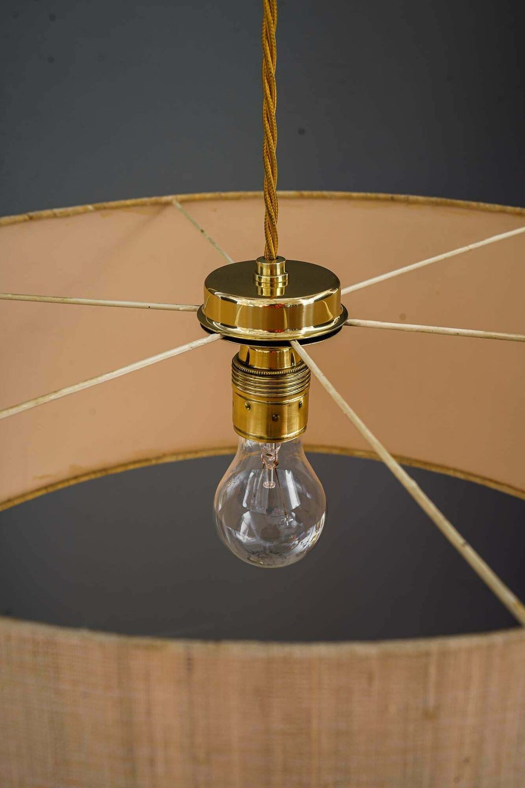 photo for sale Rare And Big Adjustable Floor Lamp With Original Shade By Kalmar Around 1950s