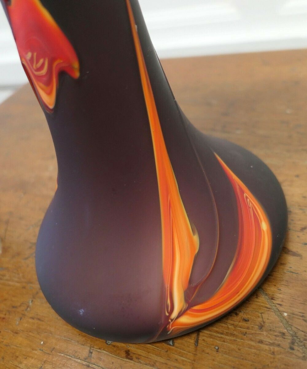 360.0 Large Glass Jack In The Pulpit Art Glass Vase. photo