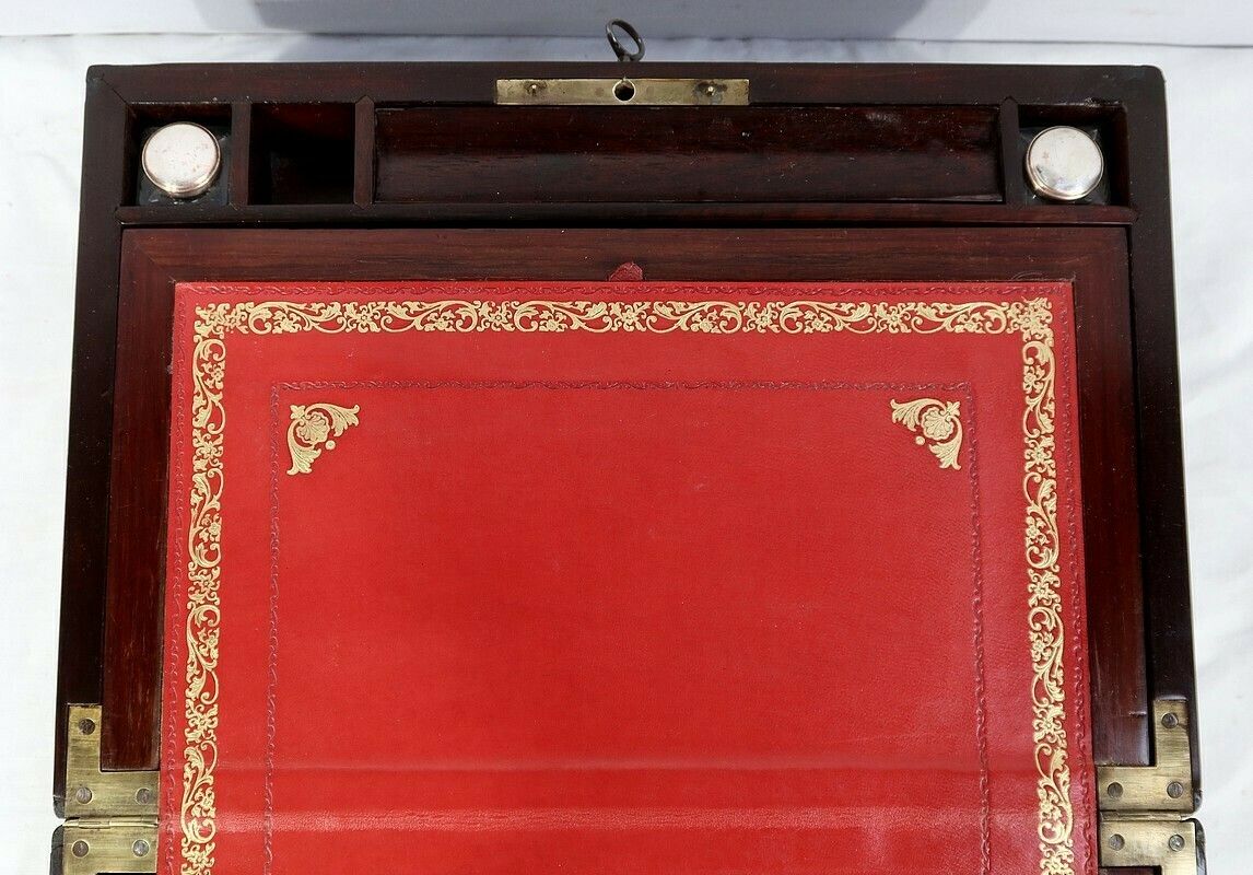 1761.3 Travel Case In Precious Wood And Bone And Brass Inlays, Napoleon III Period – Mid 19th Century photo