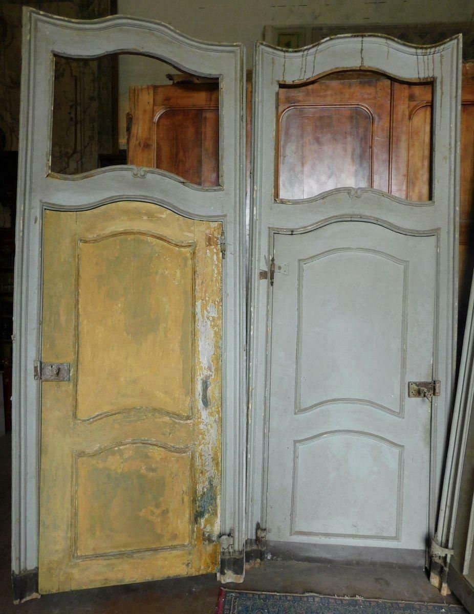Home Fixtures Set Of 8 Lacquered Interior Doors With Frame And Overdoor, '700 Italy photo