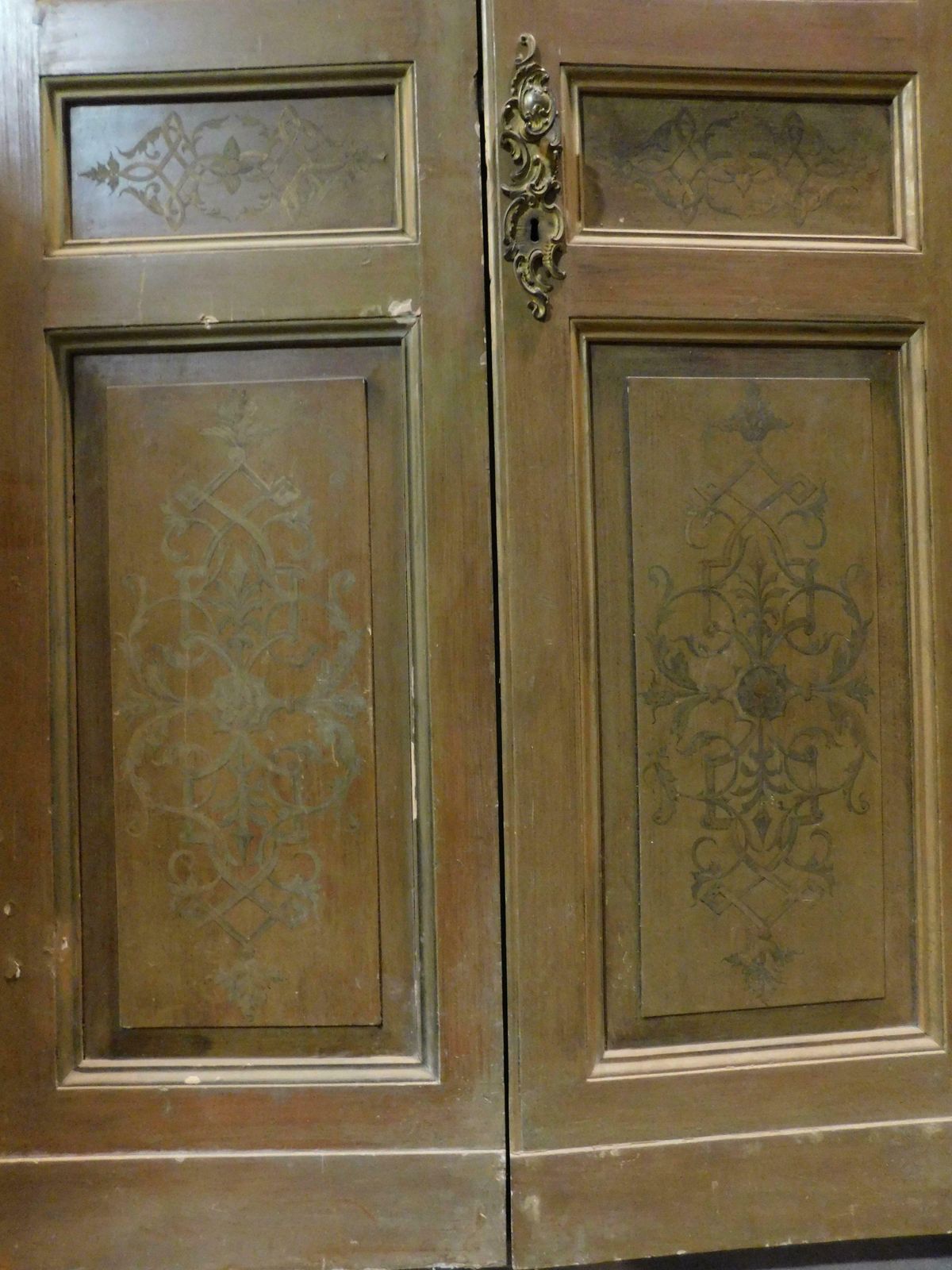 N.4 Double Doors With Frame , Lacquered And Carved, Late 19th Century Italy photo buy