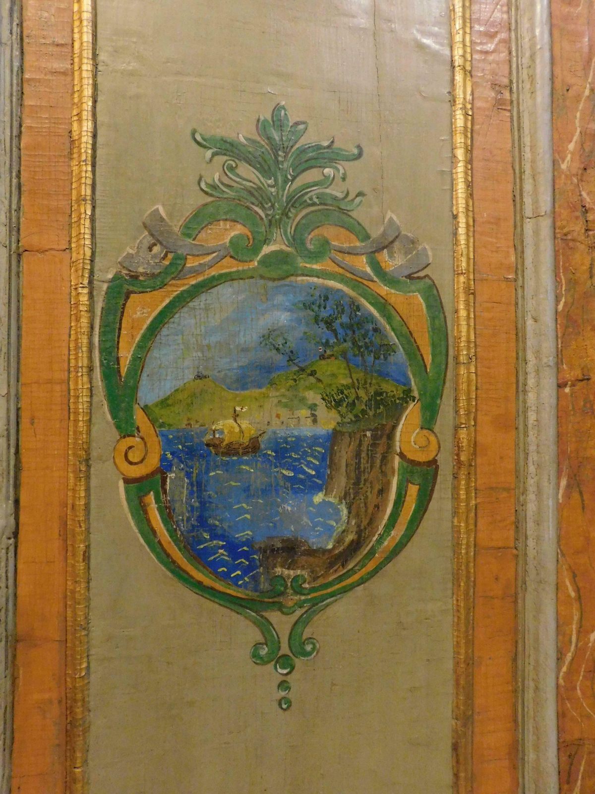 Painted Cabinet, Double Doors With Maritime Views, Genoa 'Italy', 18th Century photo 4253.0
