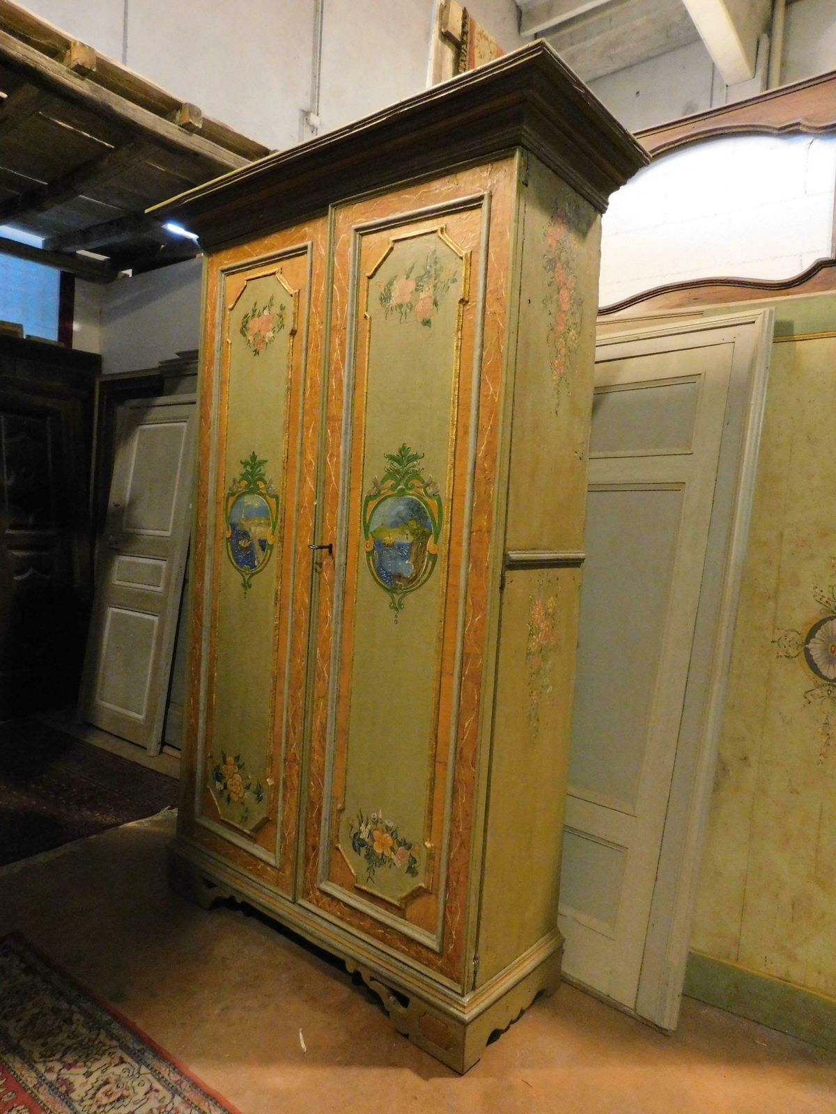 photo furniture Painted Cabinet, Double Doors With Maritime Views, Genoa 'Italy', 18th Century