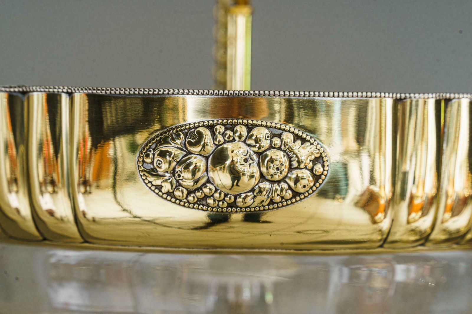 Art Deco Pendant With Original Antique Cut Glass Shade Vienna Around 1920s photo buy