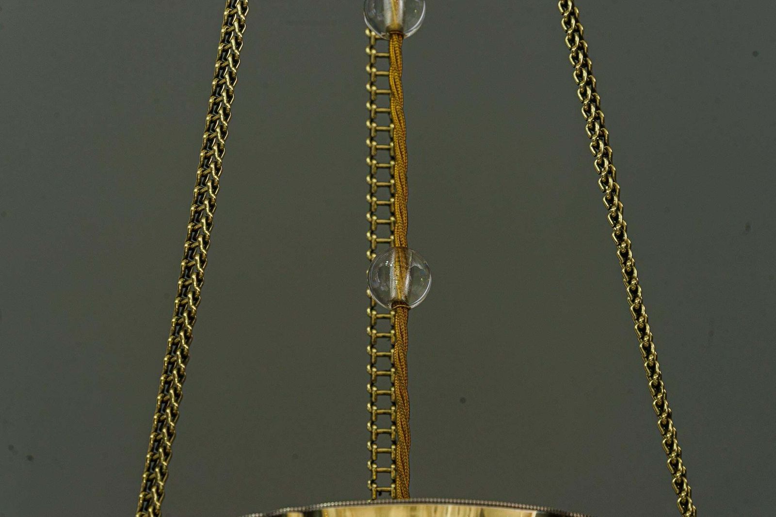 photo buy Art Deco Pendant With Original Antique Cut Glass Shade Vienna Around 1920s