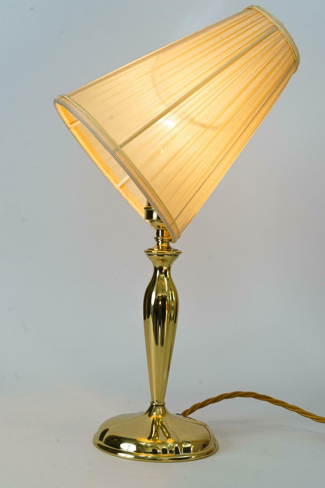 photo for sale Art Deco Table Lamp With Fabic Shade Vienna Around 1920s