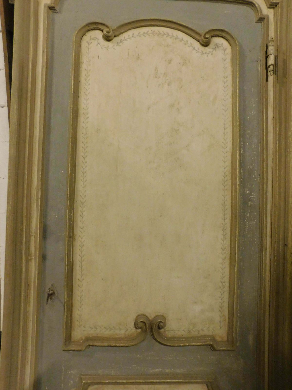 Baroque Door, Sculpted And Lacquered, Arched And Complete With Frame, '700 Italy photo buy