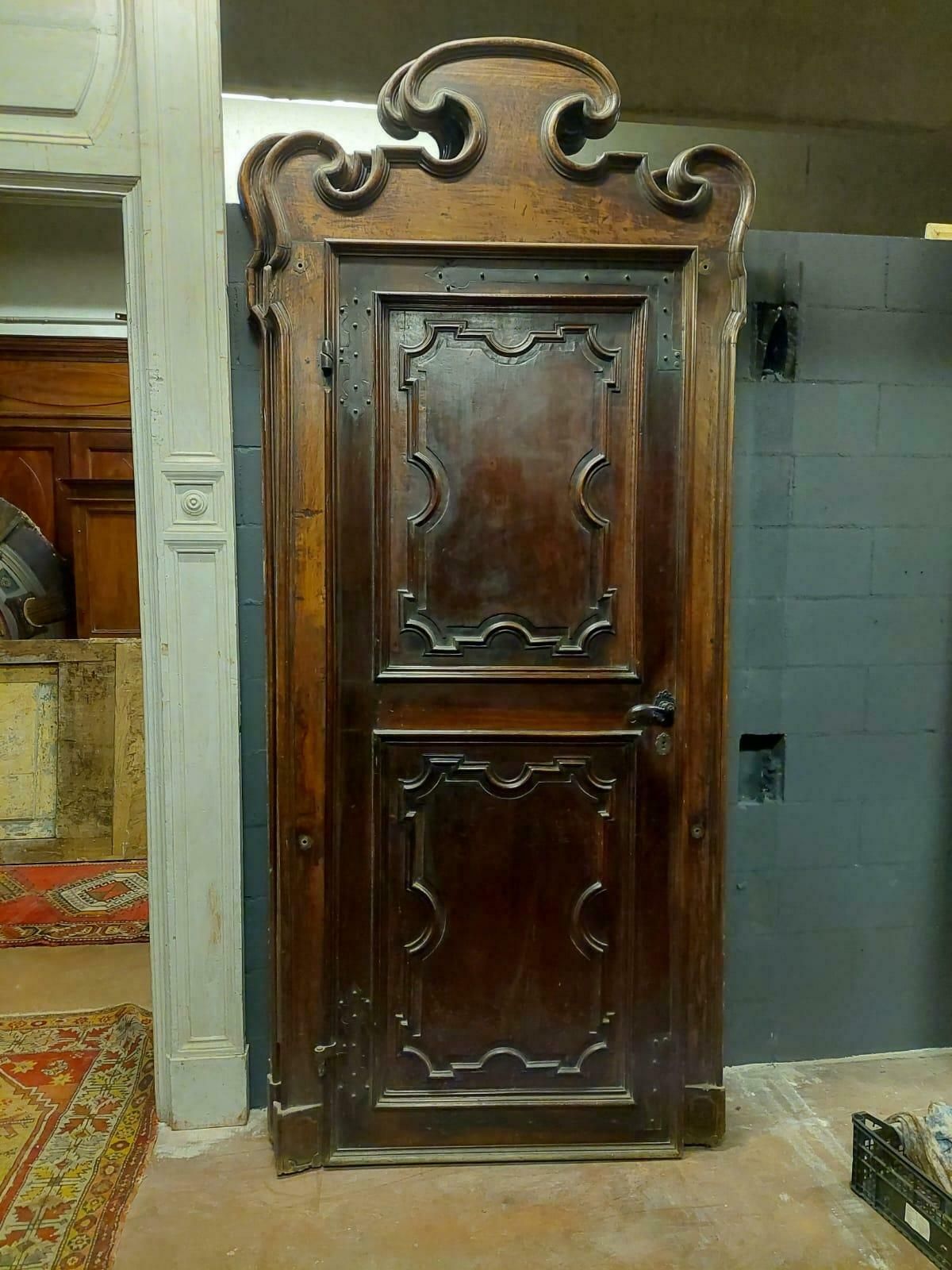 Pair Of Louis XIV Walnut Interior Doors With Frame, 18th Century, Italy photo furniture