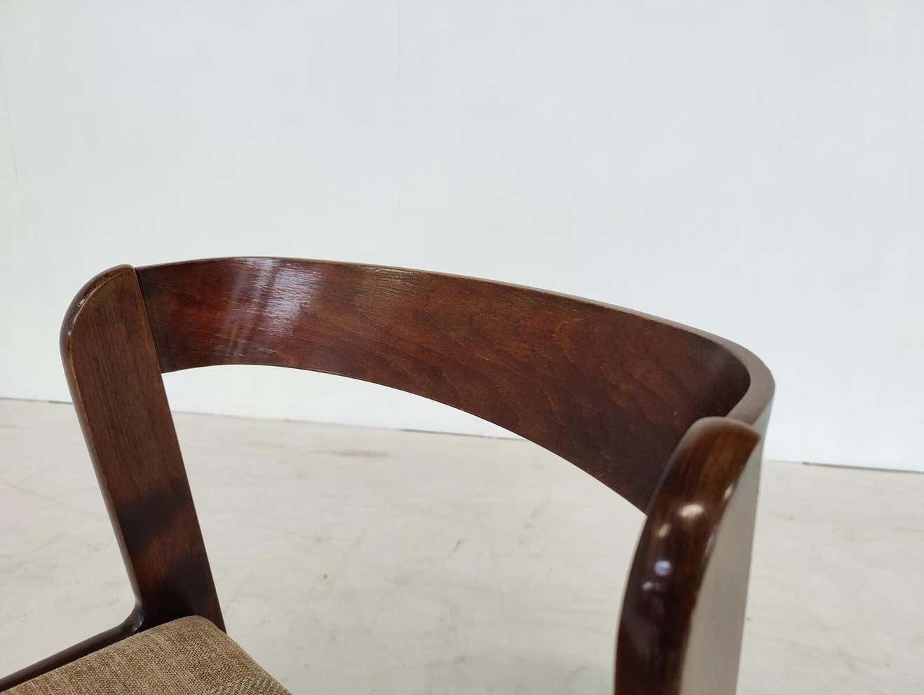 Mid Century Modern Set Of 4 Chairs By Mario Sabot, Italy, 1970s photo 1914.0