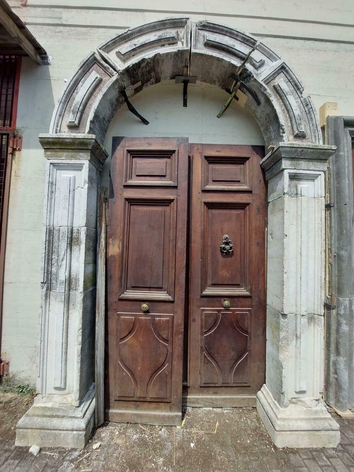 Stone Portal, Frame For Entrance Door, Carved From The 17th Century, Italy photo for sale