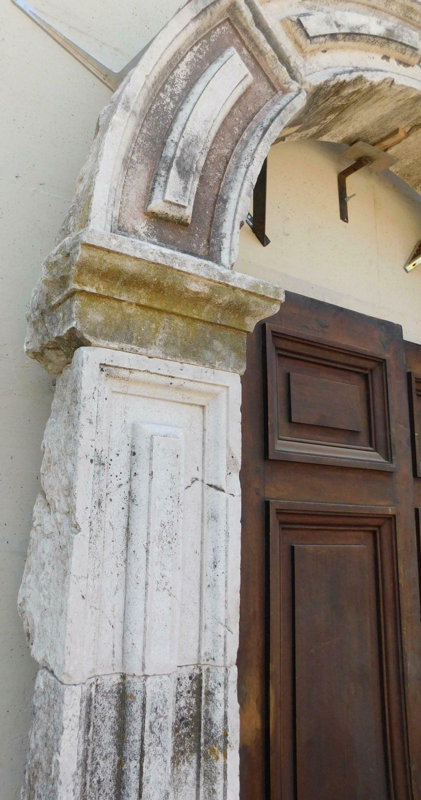 Stone Portal, Frame For Entrance Door, Carved From The 17th Century, Italy photo vinterior