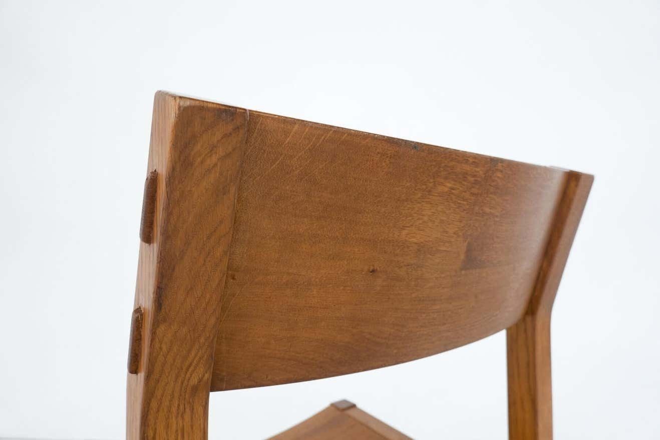 Mid Century Modern Set Of 6 Dining Chairs By Giuseppe Rivadossi, Italy, 1980s photo for sale