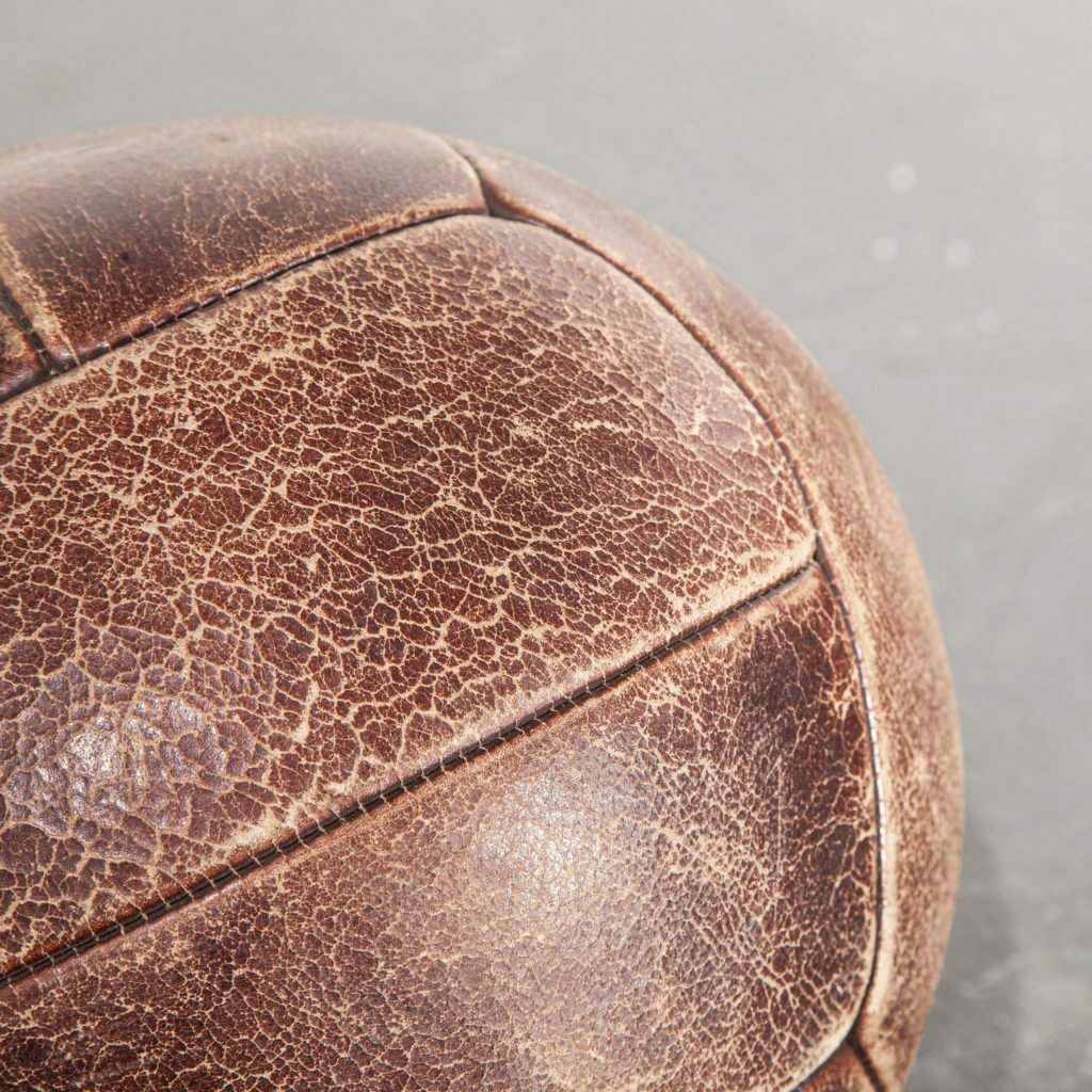 1950’s Large Czech Leather Medicine Balls – Decorative photo furniture