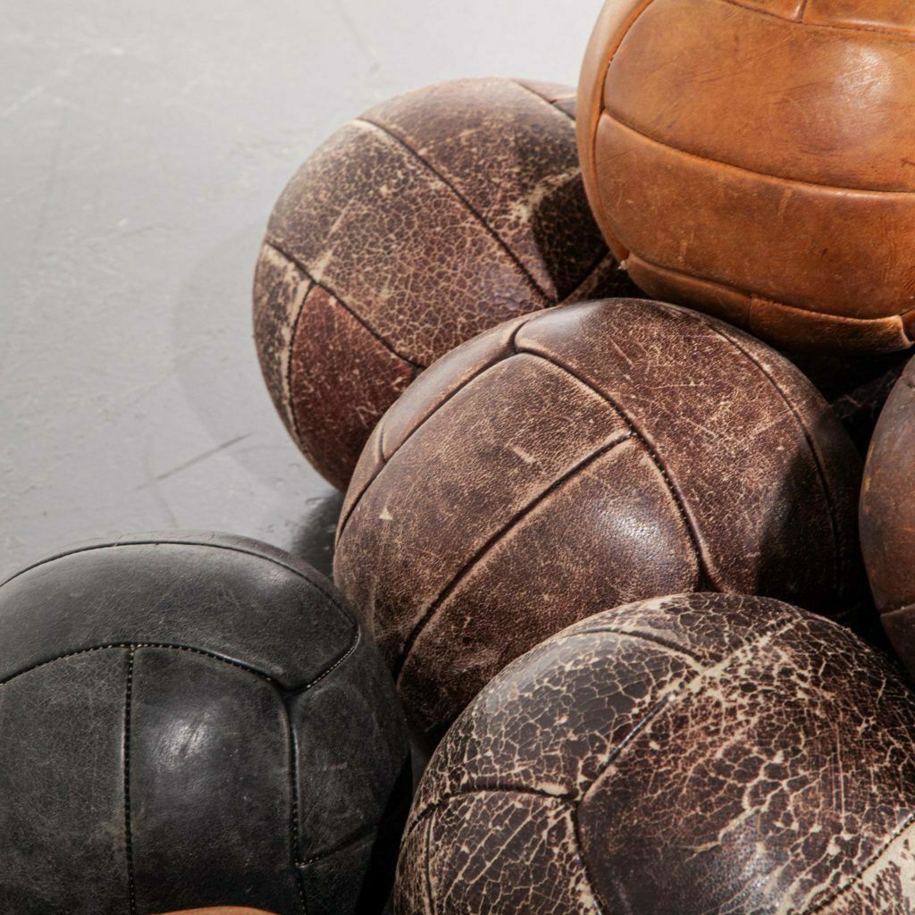 photo furniture 1950’s Large Czech Leather Medicine Balls – Decorative