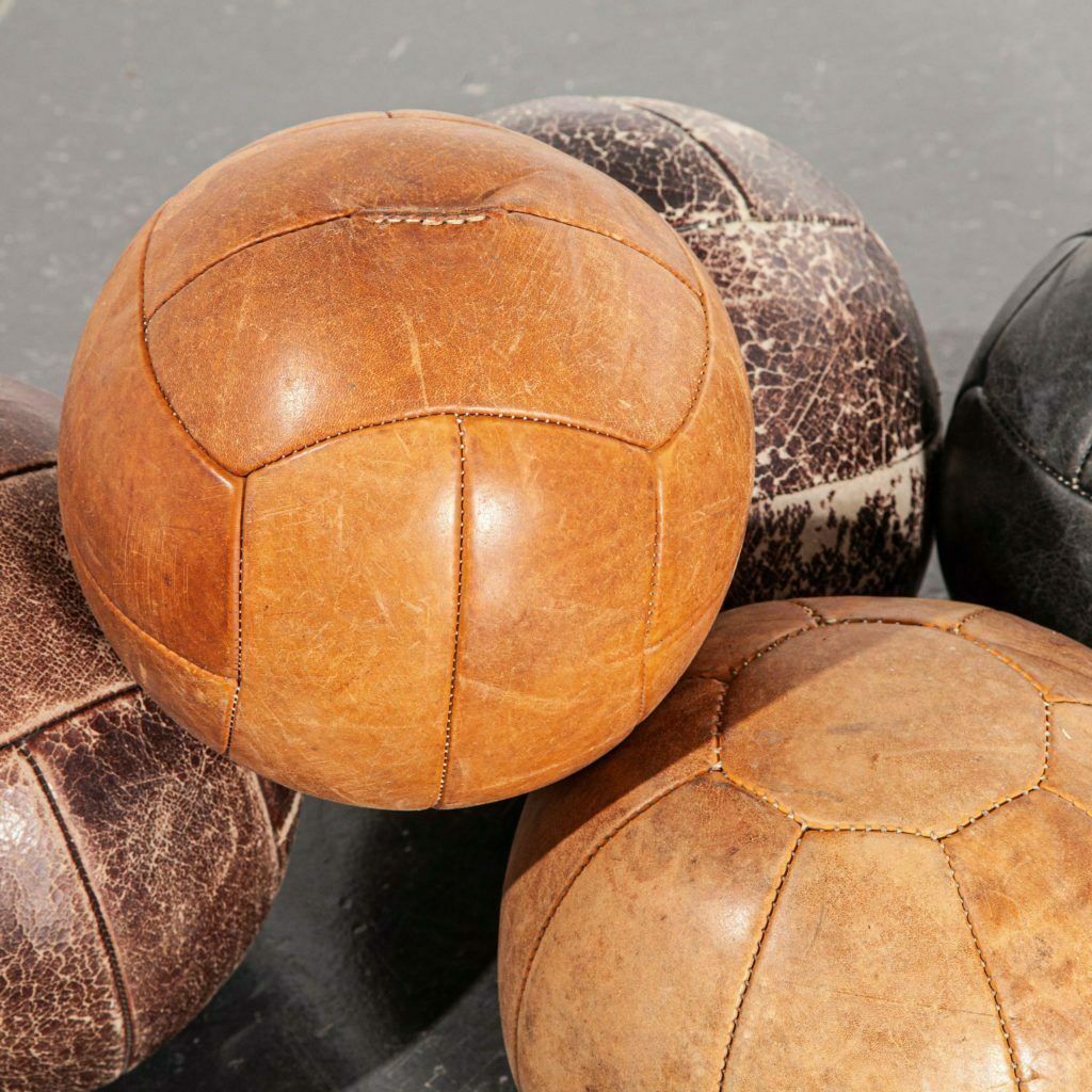 Home Decor 1950’s Large Czech Leather Medicine Balls – Decorative photo