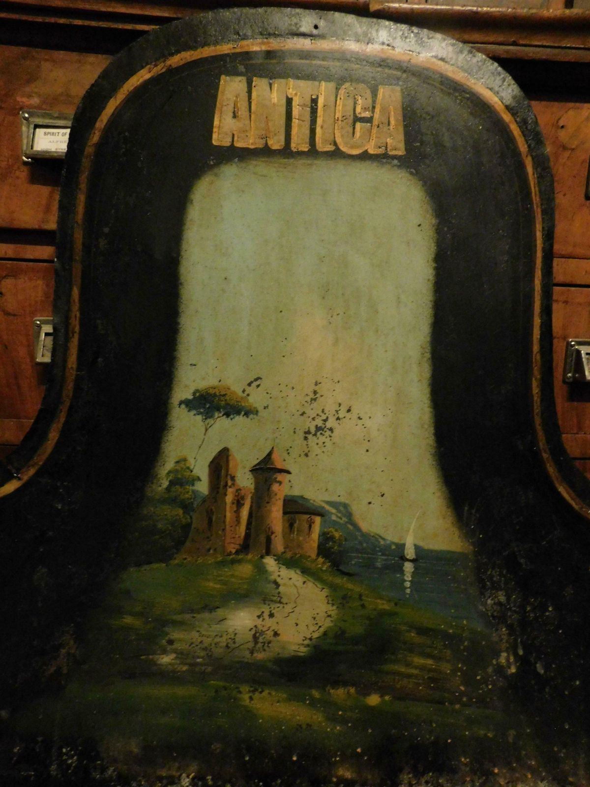 Pair Of Hotel And Tavern Signs, Signoboard, Vintage 1900s, Italy photo Home Decor