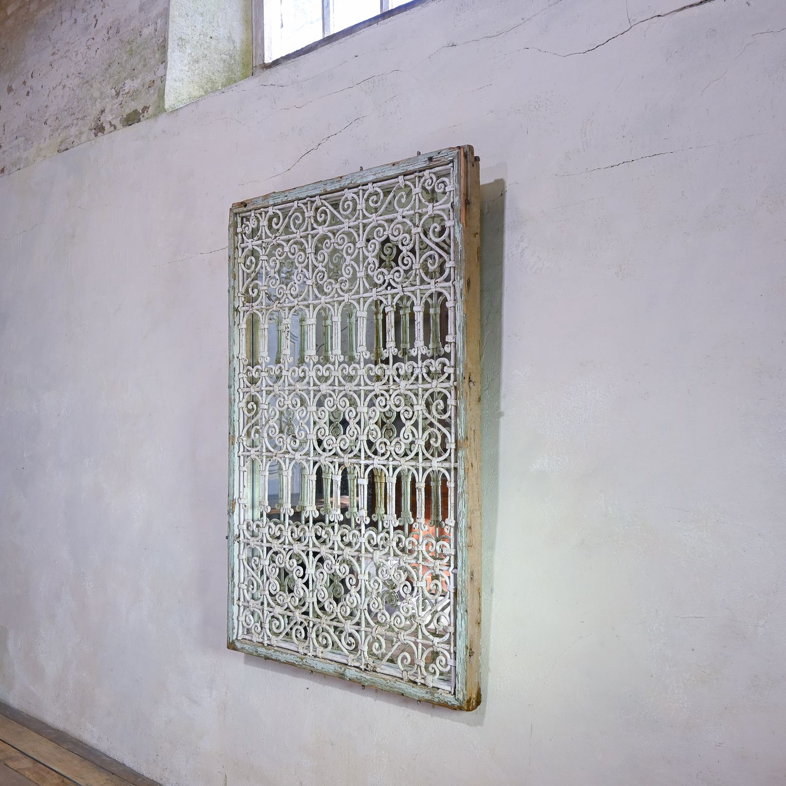 A 19th Century French Wrought Iron Mirror   Garden