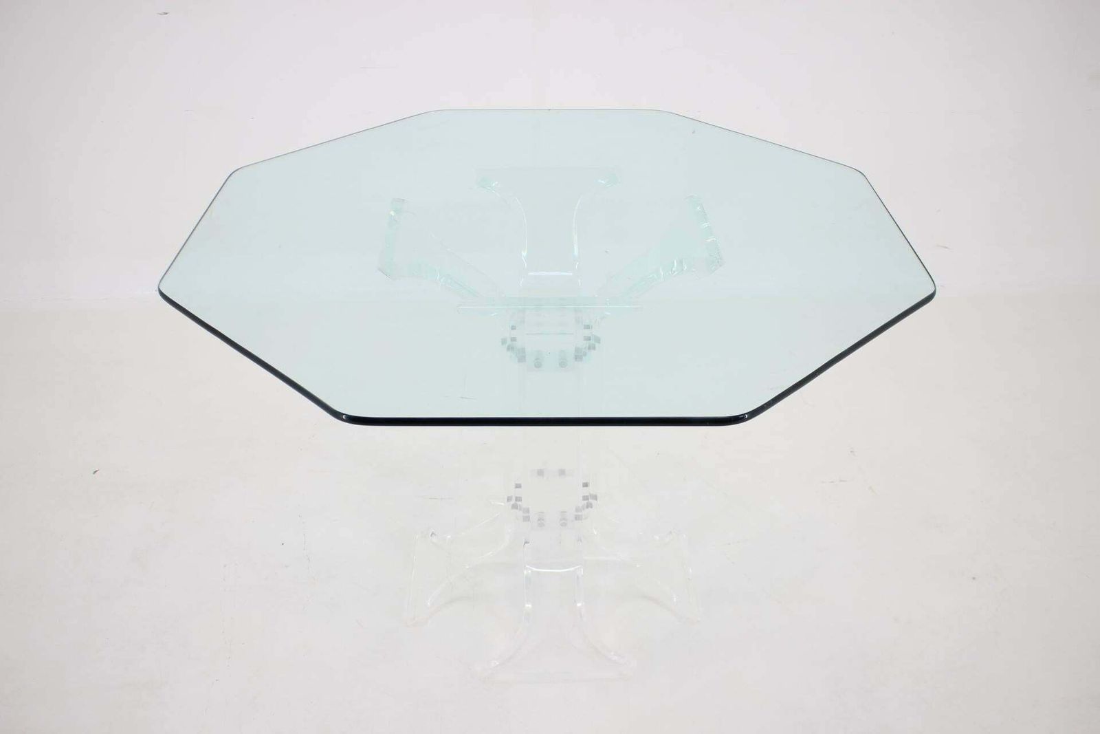 1970s Lucite Dining Table With Glass Top, Charles Hollis Jones Style photo 1223.0
