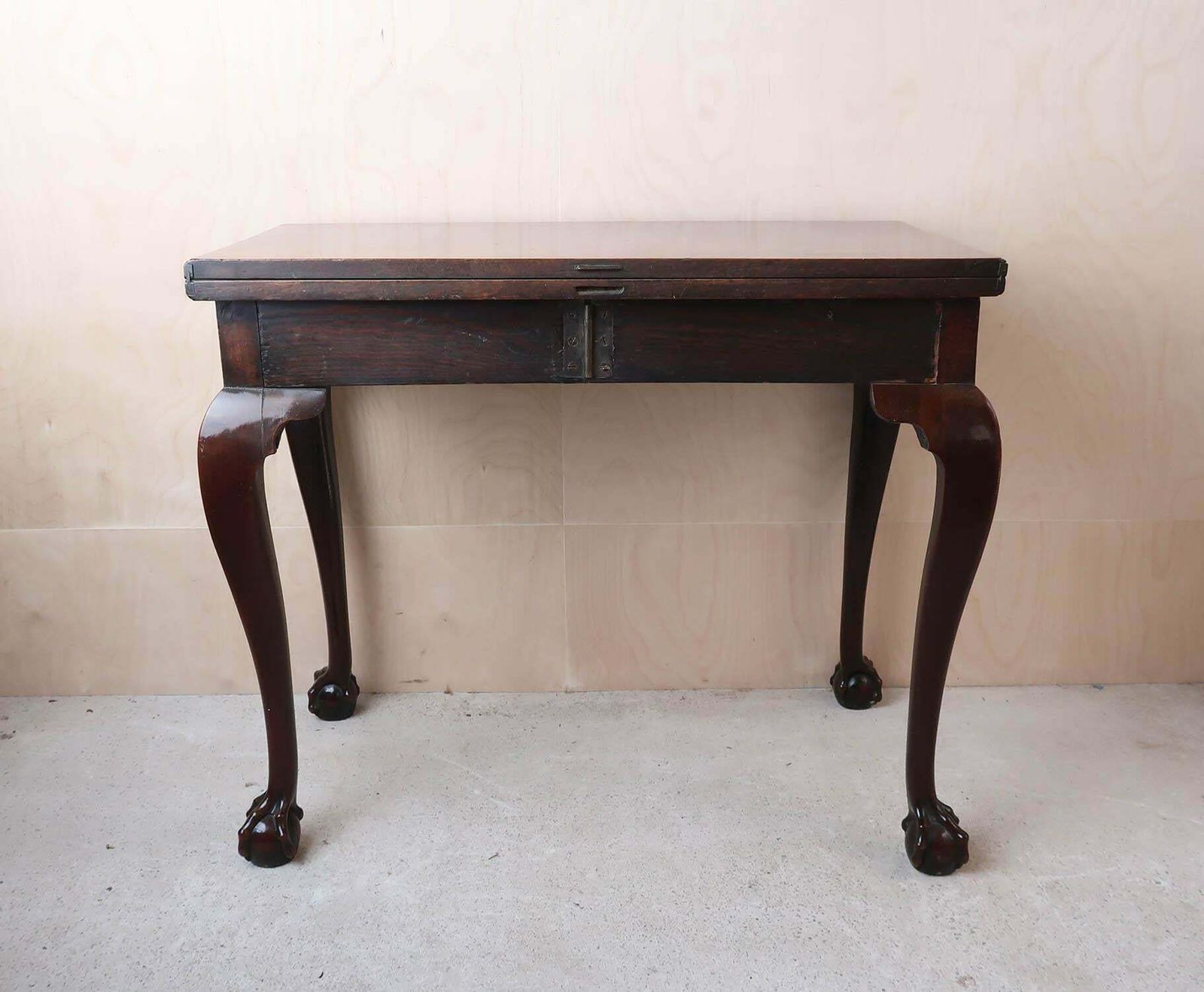 Antique Chippendale Style Side Table With Claw And Ball Feet. C.1780 photo vintage